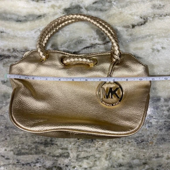 Michael Kors Metallic Gold Shoulder Bag - Picture 7 of 9